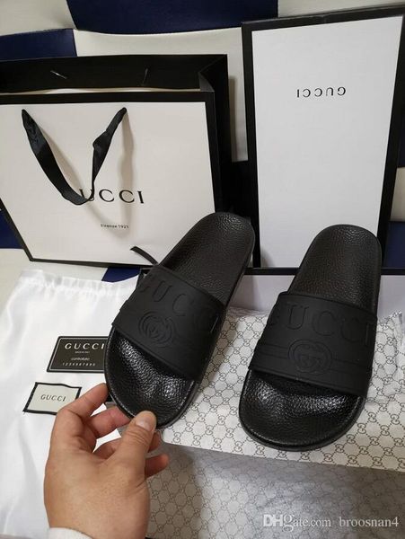 

2331 new slide webbing, men's and women's slippers, designer sandals, slippers. distribution of the original box, fre, Black