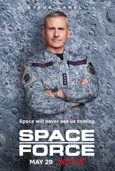 

space force poster steve carell netflix comedy tv series art print 11x17" 18x24"01