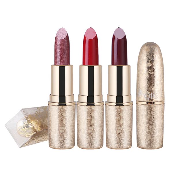 

qic snow flower lipstick pencil waterproof long lasting metallic lipstick velvet matte lip gloss 6 colors shimmer lips l5402