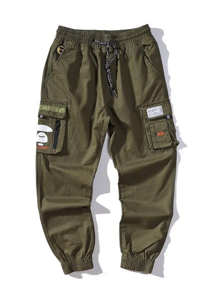 

2020 / сложных полиэфиров мужчины роскошь комбинезон итальянский дизайнер воздуха высокого конца случайные брюки классические платформы моды, Black