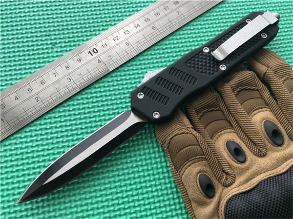 

T07 Double Action Automatic Knife 440C Steel Survival Tactical Pocket Knives Camping Equipment Power Tools With Nylon Sheath J6M F