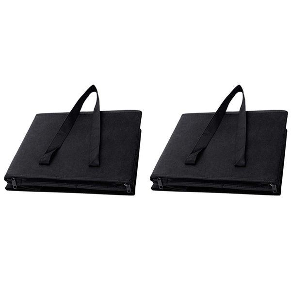 

2 pack insulated grocery bag: heavy duty foldable shopping storage zipper tote bag for and cold reusable shopping catering
