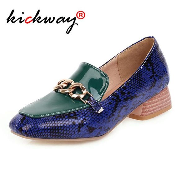 

snake print shoes women metal decoration casual shoes for women square med heels gladiator large size 34-43, Black