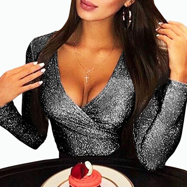 

jumpsuit ladies skinny bodycon body glitter women bodysuits deep v neck romper shine fitness jumpsuit party club rompers, Black;white