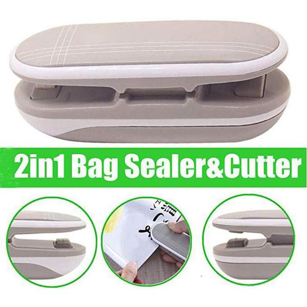 

2 in 1 bag heat and cutter portable hand pressure heat mini sealing machine j99store