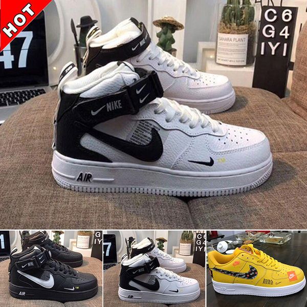 

новый белый х 1 низкая силами университета сма 2019 синий мужские кроссовки спортивные модные дизайнеры кроссовки air один des классический, Black