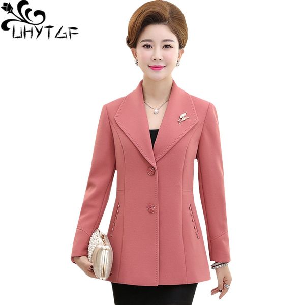 

uhytgf trench coat for women small suit elegant mom short coats solid color spring autumn windbreaker female plus size 801, Tan;black