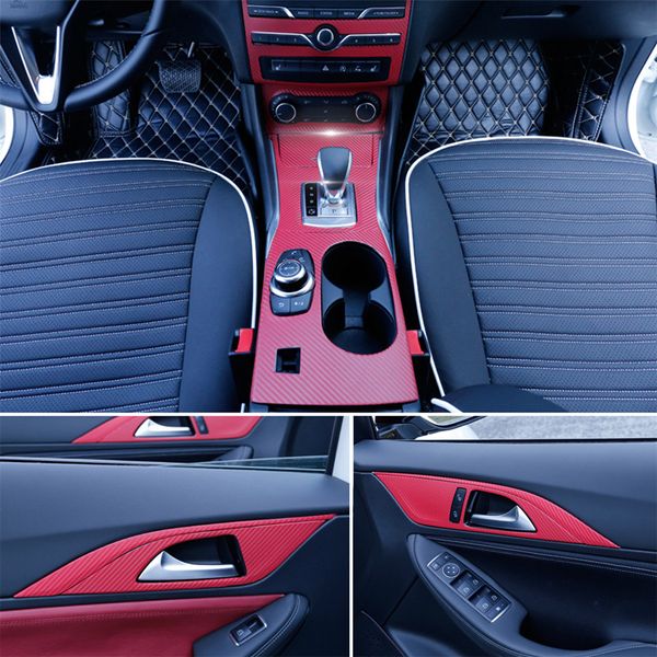 Für Infiniti Q30 QX30 2015-2018 Innen Zentrale Steuerung Panel Türgriff Carbon Faser Aufkleber Aufkleber Auto styling Zubehör