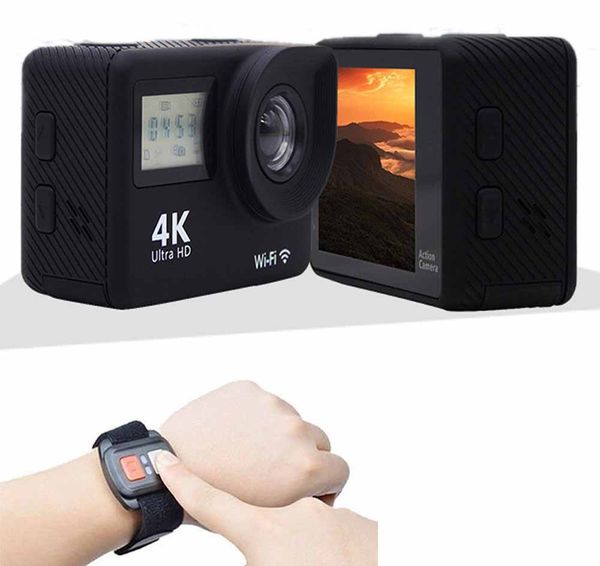 

wifi 4k ultra hd action video camera dual screen remote camcorder dv selfie digital video camera 30m waterproof