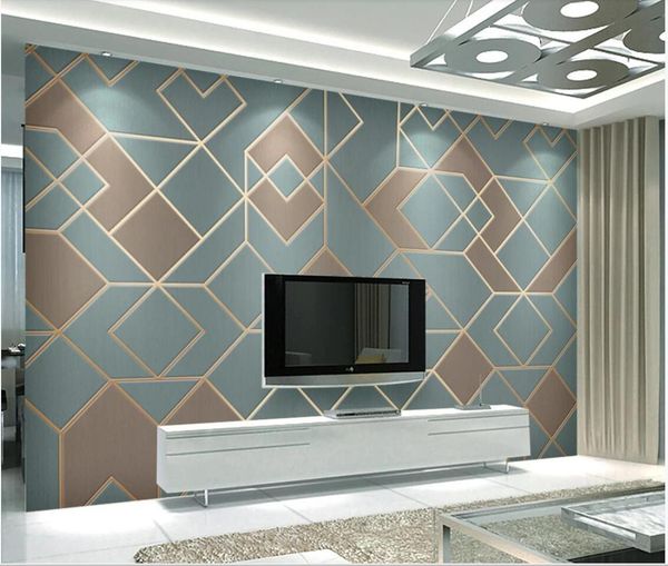 

abstract geometric line wall paper mural for bedroom dark background canvas wallpaper 3d art wall painting home contact paper