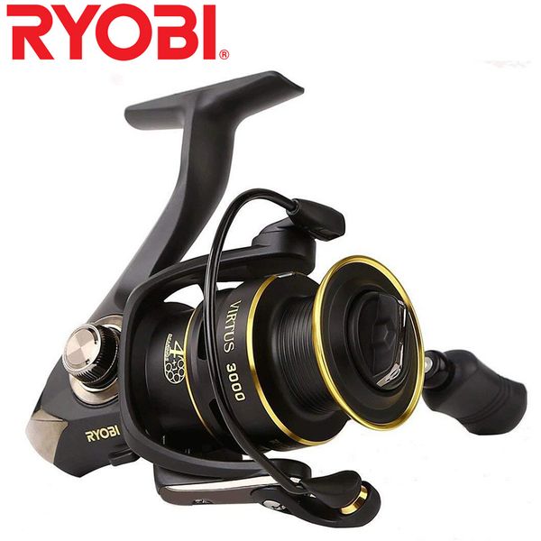 

ryobi original fishing reel virtus spinning reel 4+1 bearings 5.0:1/5.1:1 ratio 2.5kg-7.5kg power japan reels with cnc handle