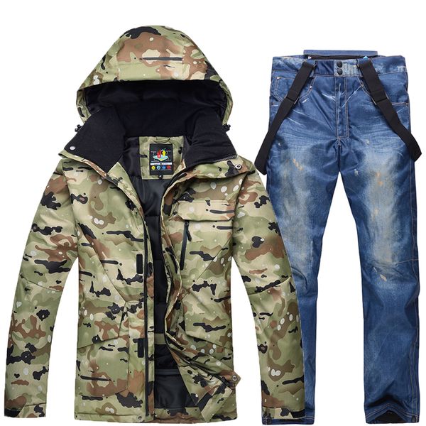 

snowboarding sets jackets pants men ski suit very warm windproof waterproof snow jacket outdoor winter clothes