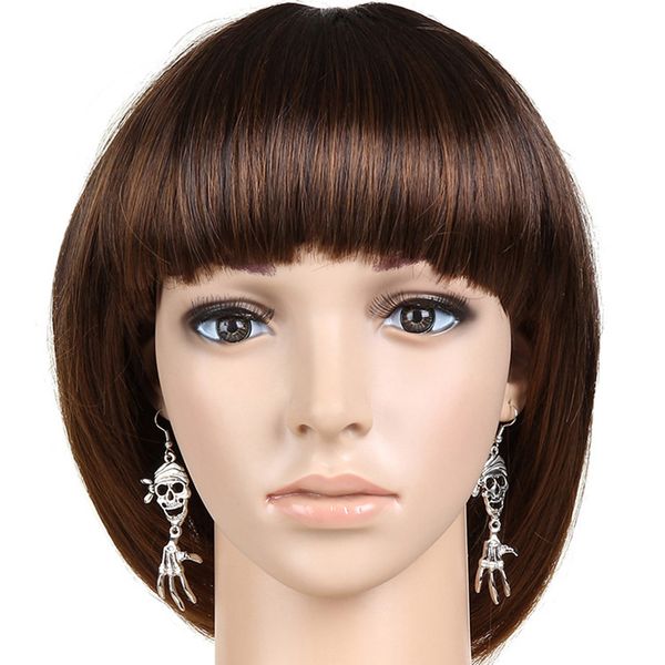 

women girl antique silver skull dangle earrings halloween jewelry gift, Golden