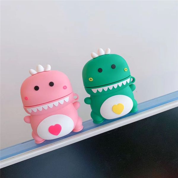 

lovely dinosaur silicone headphone case skin protective covers for airpods case skin accessory (excluding headphones)