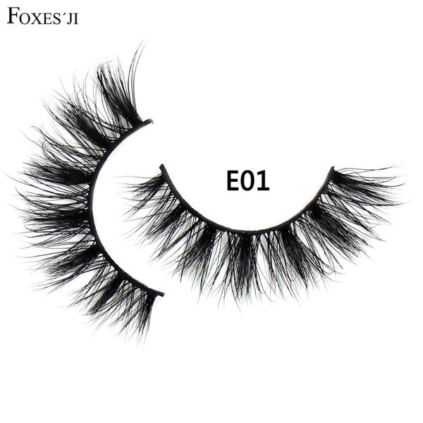 

foxesji false eyelashes 3d mink lashes natural lightweight wispy fluffy soft mink eyelashes eyelash extension makeup lashes e01