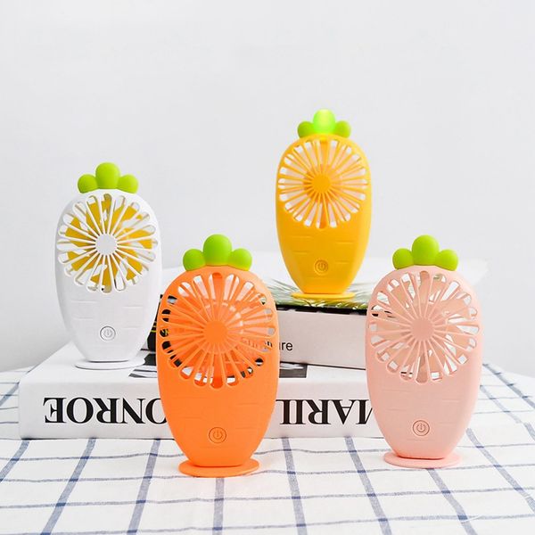 

aabb-mini fan portable table travel adjustable radish shaped summer office students with led light cooling home usb charging