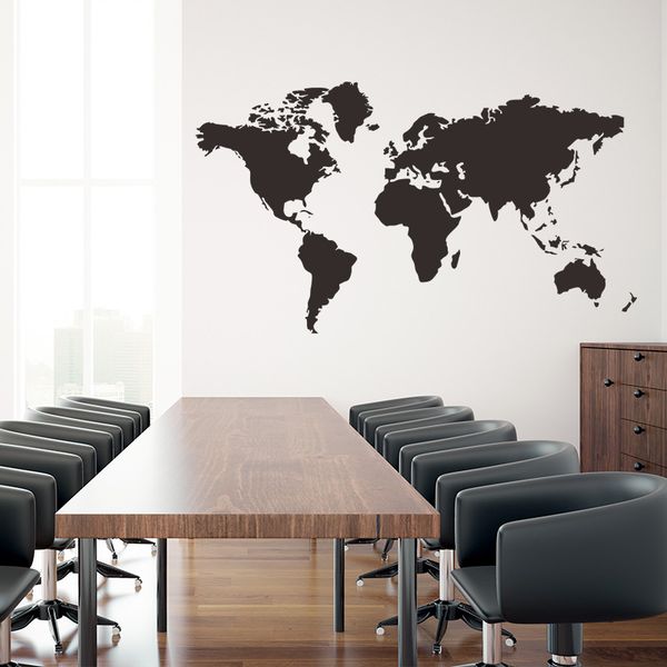 world map wall decal large size murals for office room pvc self adhesive world map vinyl sticker for living room study home decor wall peels wall office world map