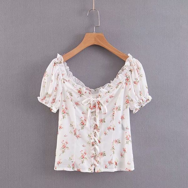 

dandan 40-8936 euro-american fashion retro-belt printed jacket, White