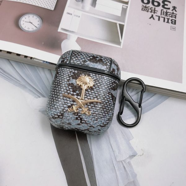 

designer cases for airpods tide new brand cases airpods1/2 protective cover snake skin wireless bluetooth headset case 8 styles luxury brand