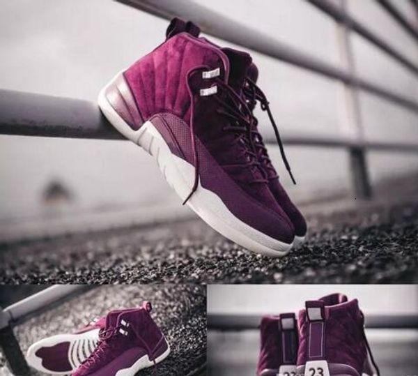

12 bordeaux wine red basketball shoes men sport shoes 12s sport athletic trainers sneakers