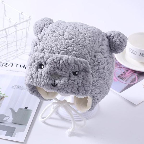 

cartoon bear baby boys girls ear flap muff winter head warmer hat cap beanie, Yellow