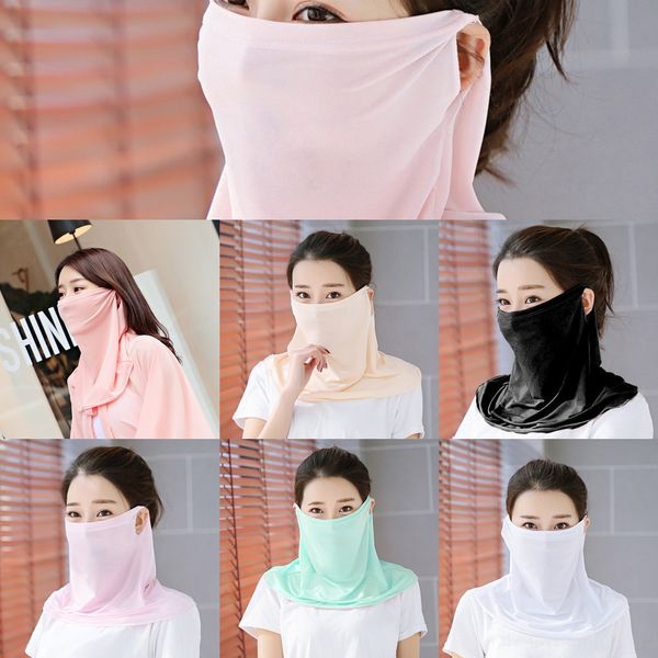 

tgvad shipping towel headgear scarf summer e riding mask outdoor scarf face sunscreen, Black