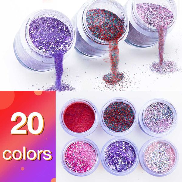 

dmoley 10g dipping powder holographic dip nail powders natural dry dust dipping powder nail dust decoration manicure art design, Silver;gold