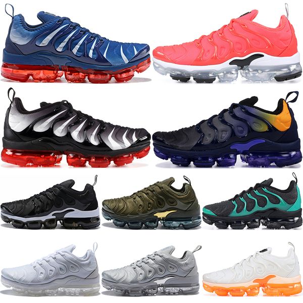 

new tn plus mens women running shoes game royal orange usa tangerine mint grape volt hyper violet trainers sports sneakers designer shoes, White;red