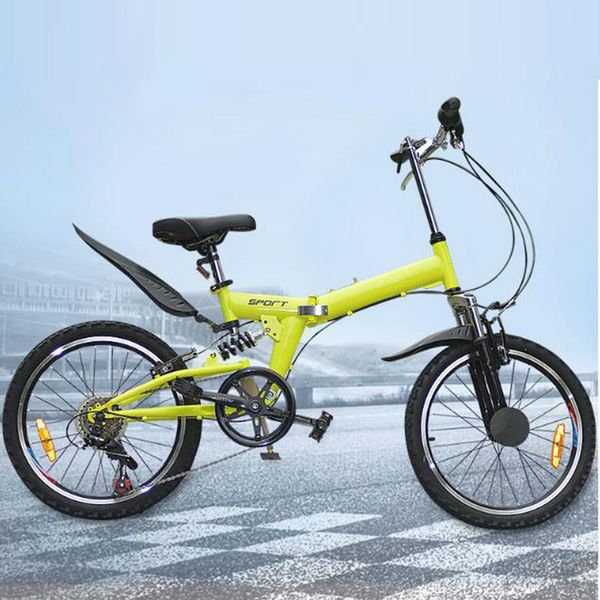 

folding bicycle 20-inch portable suitable for women double v brake commuting high carbon steel