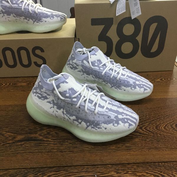 

380 v3 kanye west alien designer running shoes men women bold black and stark white citrin 3m outdoor sports sneakers 36-46