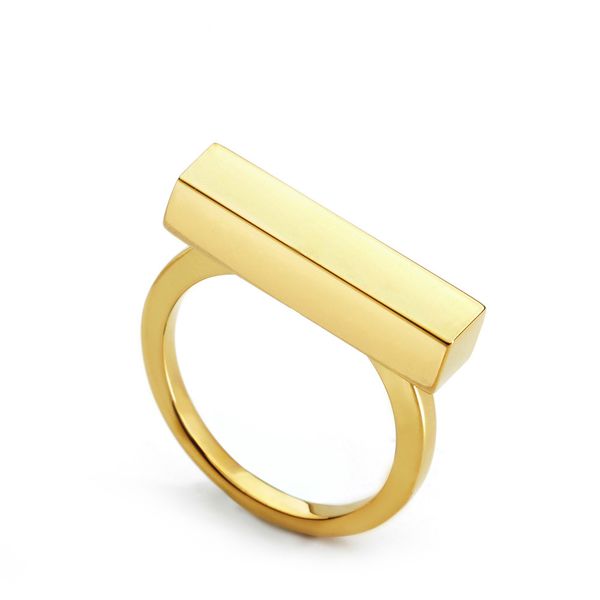 

AprilGrass Brand Designer Cuboid Shape Ring Love Finger Couple Rings for Women Cute Wedding Ring Fashion Jewelry Wholesale Anel Feminino