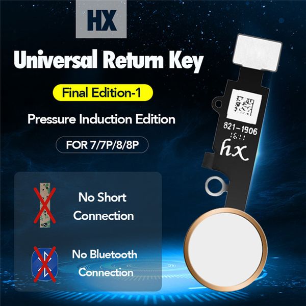 

Hx 3nd univer al home button flex for iphone 7 7 plu 8 8 plu return button key no touch id no need bluetooth and hort flex