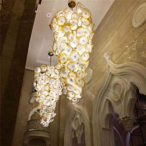 

expensive hand blown glass art lamp fixture flower murano hanging plates chandelier for l villa stars decor