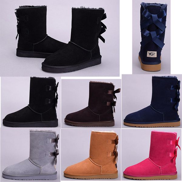 

2019 popular warm WGG Women's Australia Classic Women girl tall boots Snow Winter boots Khaki grey black pink boots outdoor shoes