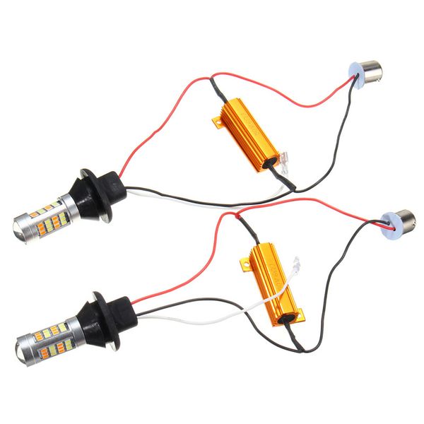 

2pcs 1156 bau15s py21w canbus dual color amber/white switchback drl led car daytime running lights turn signal lamp ba15s