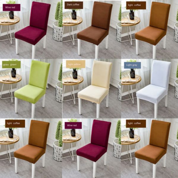 

stretch elastic dining room wedding chair cover banquet seat protector slipcover