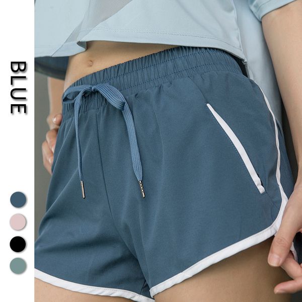 

women's high waist stretch breathable quick-drying yoga shorts loose leisure sports short fitness running shorts workout, White;red