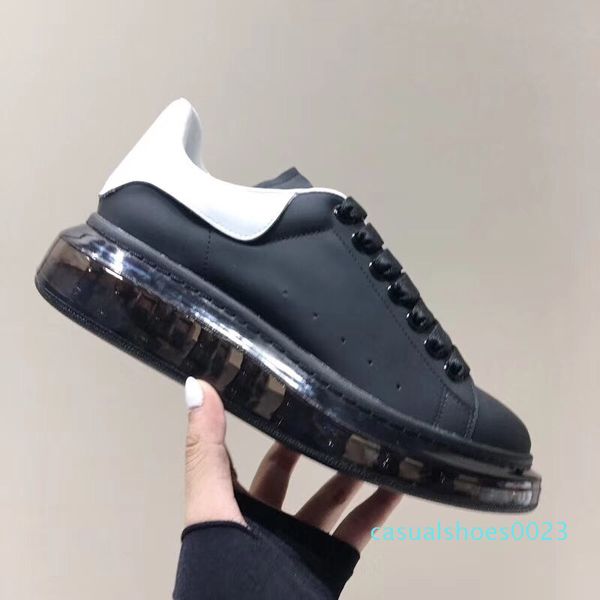 

men air clear sole platform shoes women oversized leather sneaker low lace-up casual shoes white black air sole oversized sneaker ac23