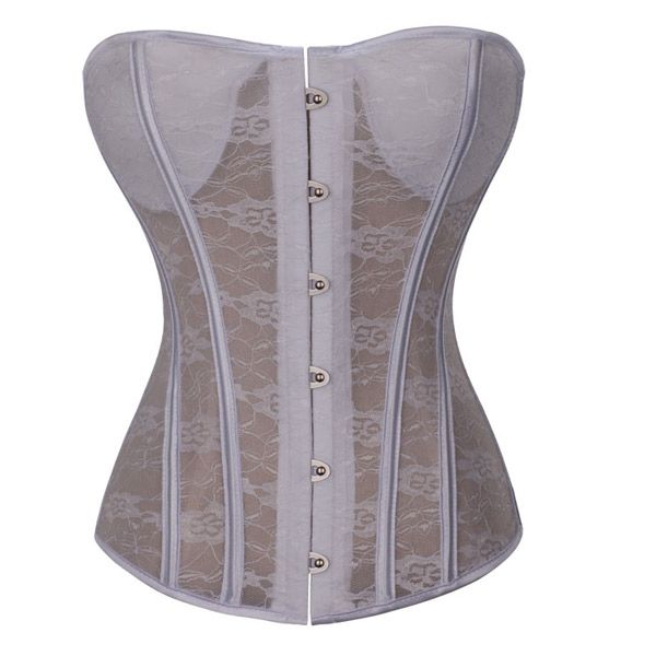 

2020 new white floral lace bridal corsets steel boned body shaper lingerie erotic women bustiers with cup size xs-2xl 832-1, Black;white