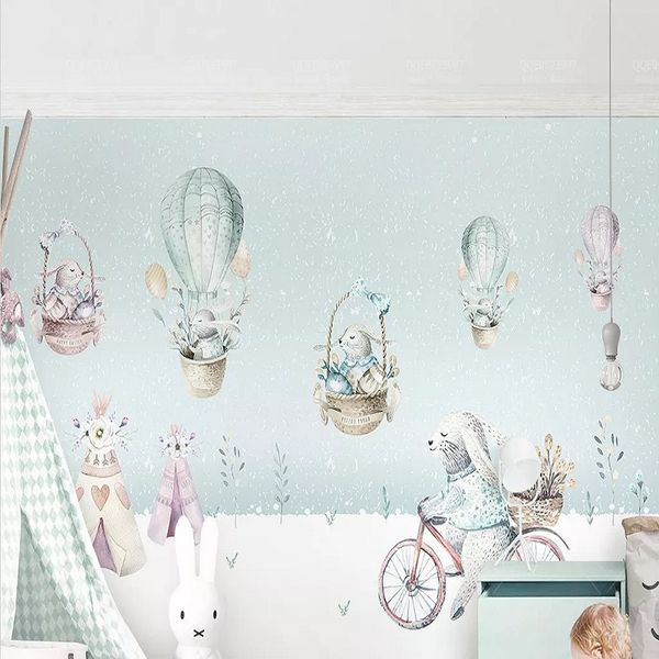 

custom large mural 3d wallpaper fairy tale world cartoon balloon flying child bedroom mural tv back wall decor deep 5d embossed