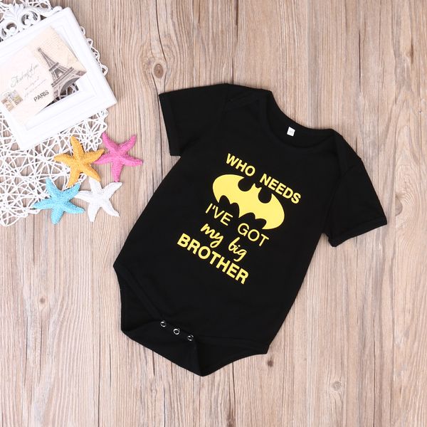 

summer 2017 newborn baby boy girl kids cotton romper short sleeve jumpsuit batman clothes outfit, Blue