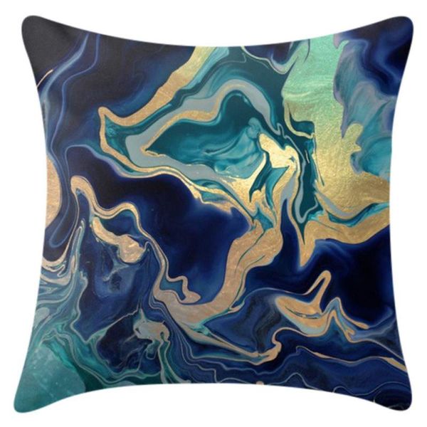 

cushion/decorative pillow nordic marble pattern geometric decorative pillowcase peach velvet microfiber cushion cover for car home living ro