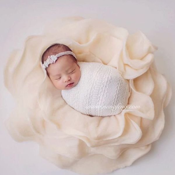 

baby p blanket wool flokati floral filling accessorie newborn pgraphy props backgrounds for p studio, Slivery;white