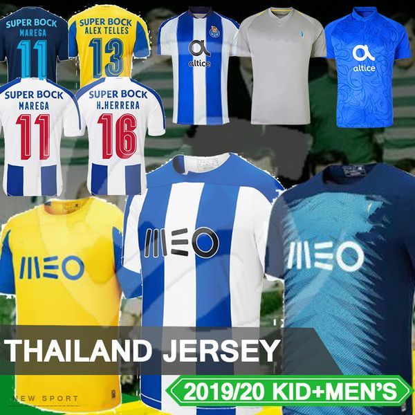 

Thailand top Porto soccer Jersey 19 20 Home away BRAHIMI ABOUBAKAR MAREGA TELLES HERRERA 2019 2020 Porto fc Football shirt XXL