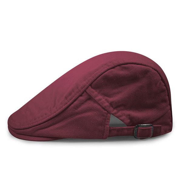 

cotton adjustable beret caps men breathable bone brim flat outdoor sun hat women solid korean harajuku casual summer 2019, Blue;gray