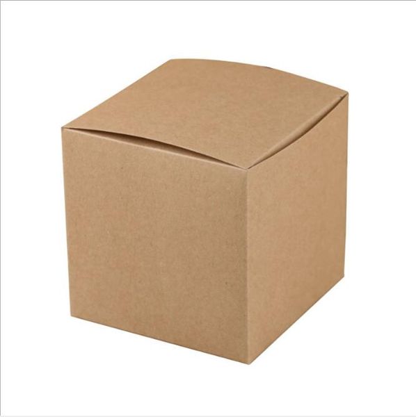 

20pcs 10x10x10cm pure kraft wedding candy box favor box wedding favour for girls boys birthday baby shower supplies
