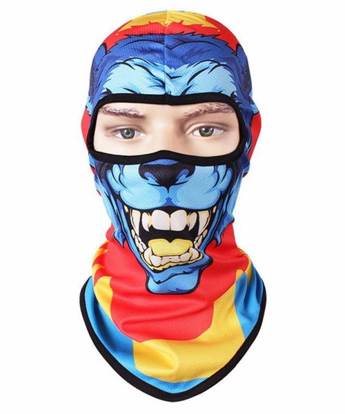 

new snowboard tiger party helmet liner winter warmer pet full moon halloween mask 3d cat dog animal balaclava bicycle hats, Black