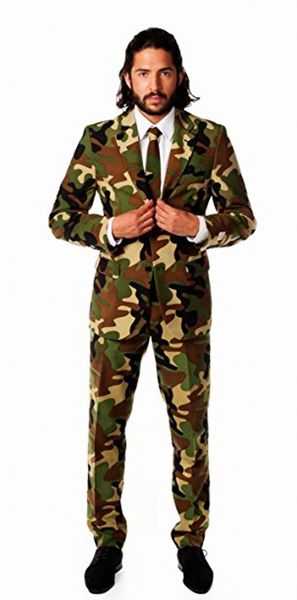 Personalizar Designe Camuflagem Noivo Smoking Notch Lapela Padrinhos de Casamento Vestido de Festa Dos Homens Mais Populares Formais Do Partido Do Baile de Finalistas (Jaqueta + Calça + Gravata) 765