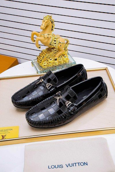 

new style luxury men's casual shoes dress shoes fashion design brand classic retro texture suitable for many occasions hgds, Black