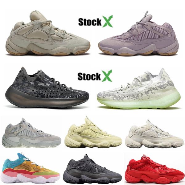 

2020 soft vision 500 stone 380 alien bone white mens women running shoes blush utility black salt mist kanye west sports shoe
